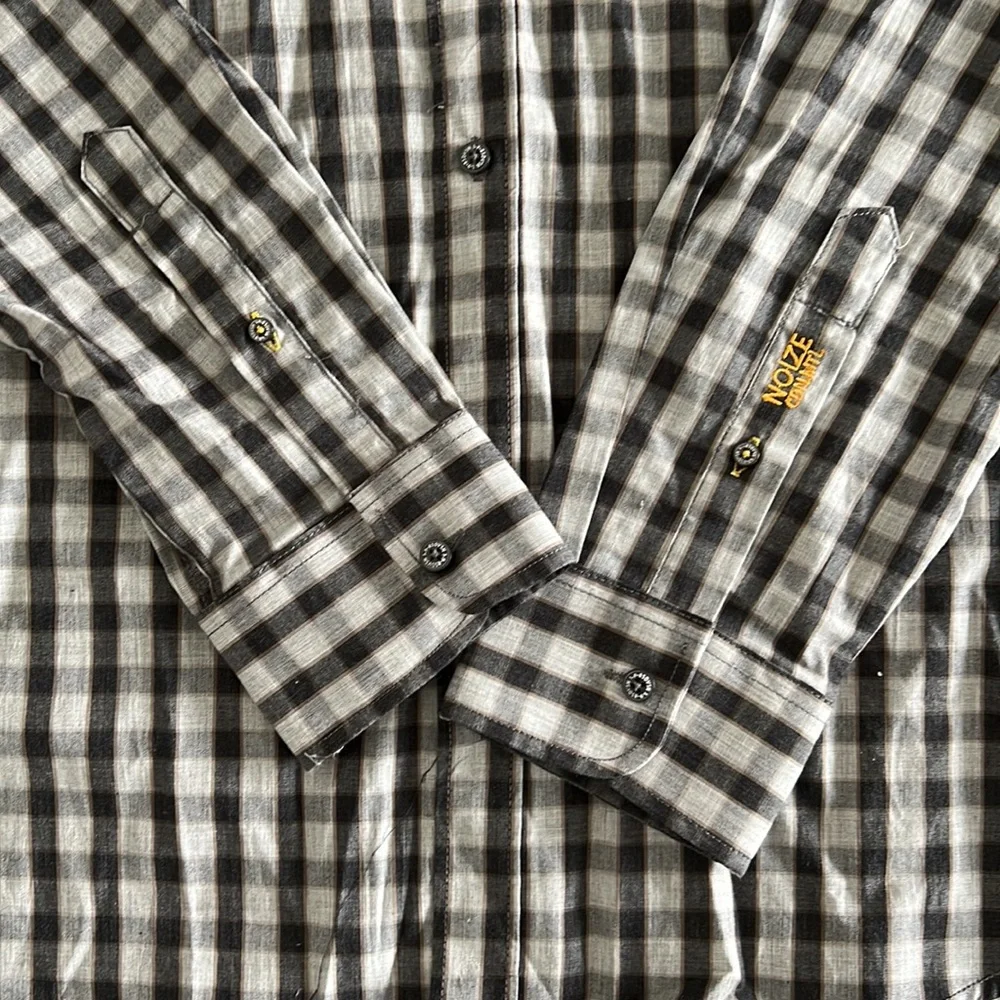 Noize Button Down Shirt - Size Large- Gray/black - Picture 3 of 4